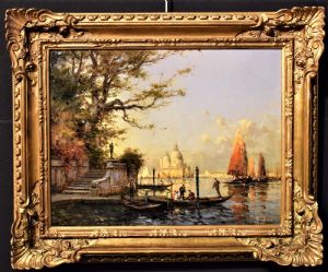 Paar venezianischer Veduten. (2) „Basilica della Salute“ VERKAUFT